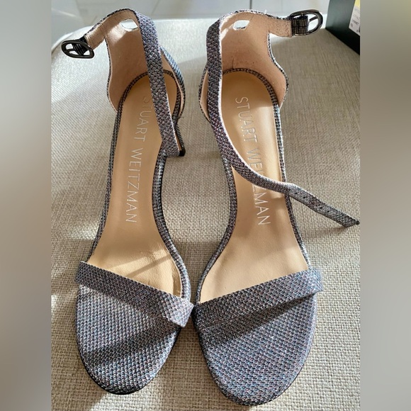 Stuart Weitzman Nunaked Straight Strap Sandal
Gunmetal - Picture 3 of 11